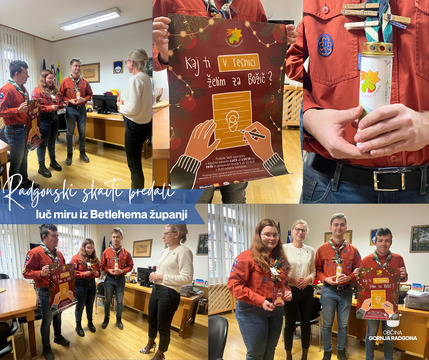 Radgonski skavti predali Luč miru iz Betlehema županji