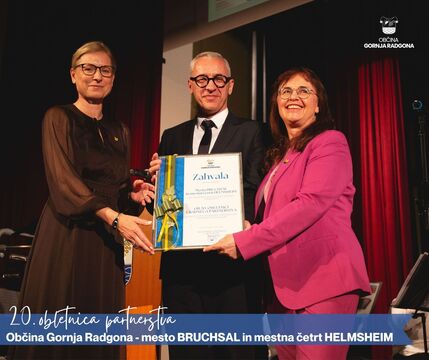 20 let partnerstva Občina Gornja Radgona – mesto Bruchsal in mestna četrt Helmsheim obeleženih s slavnostnim koncertom