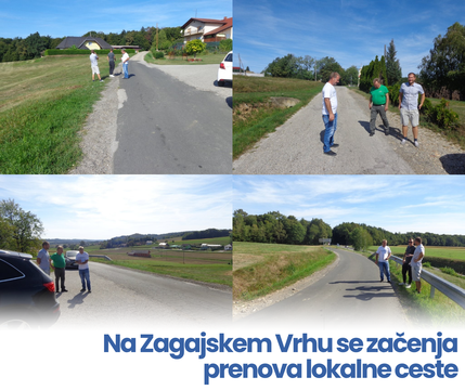 Na Zagajskem Vrhu se začenja prenova lokalne ceste