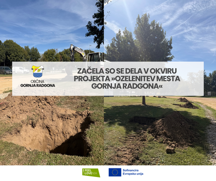 Začela so se dela v okviru projekta »Ozelenitev mesta Gornja Radgona«