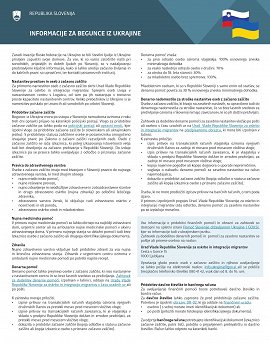 Infolist informacije za begunce iz Ukrajine obcine-SLO